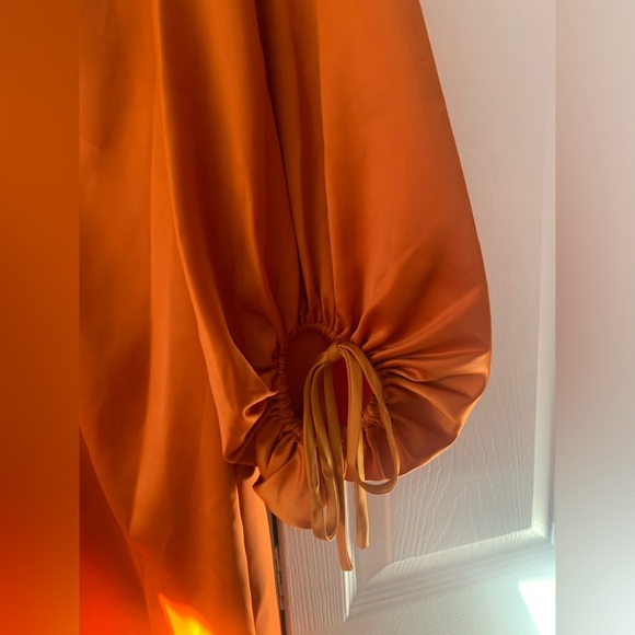 Staud BNWT Sofia Dress Rust Orange - Picture 6 of 7